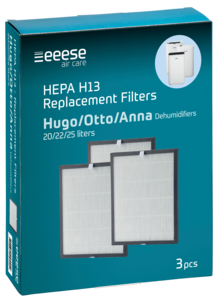 HEPA-filter for Hugo luftavfukter og luftrenser, 3-pakning