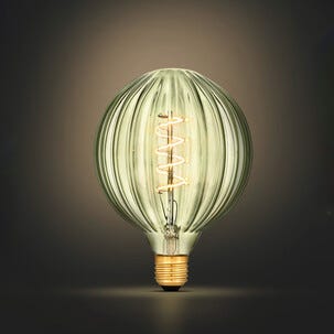 Olivgrön globlampa E27 dimbar LED