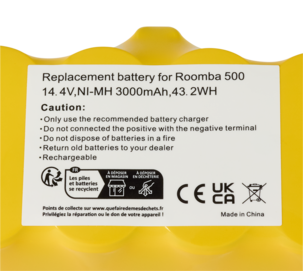 Batteri iRobot Roomba XLife, 14,4 V/3000 mAh, NiMH