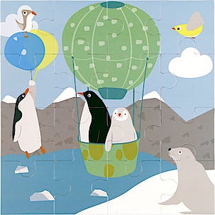 Pussel 3-pack djurmotiv 