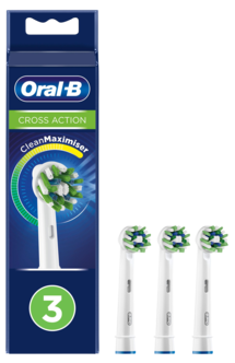 Oral-B Cross Action, borsthuvud, vit