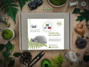 Agna Wool Art Kit Huovutustyö hylje, 10 cm