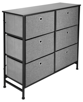 Lipasto metallia, kangaslaatikot, musta