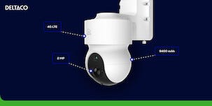 Deltaco SH-IPC10 Smart 4G övervakningskamera ute