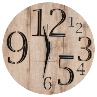 Stor veggklokke i FSC-merket tre, 57 cm