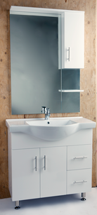 Badrumsskåp med tvättställ