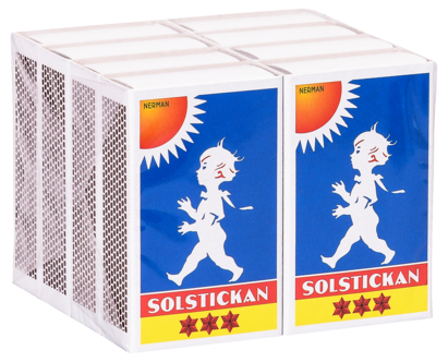 Solstickan tändstickor klassiska, 8-pack