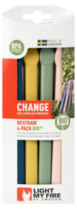 Light My Fire ReStraw BIO nature sugerør, 4-pakning