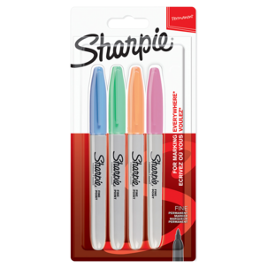 Sharpie Pastellitussit, ohut kärki, 4 kpl