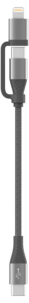 Universalkabel 2-i-1 USB-C och Lightning, 1,2 m