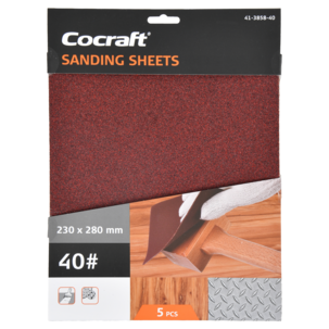 Cocraft slippapper trä och metall, 230 x 280 mm, 5-pack