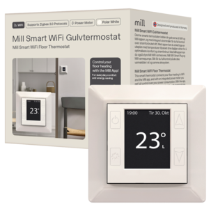 Mill smart termostat gulvvarme wifi, digital, hvit
