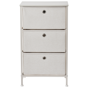 Liten kommode med tre skuffer, beige, 45 x 30 x 77,3 cm