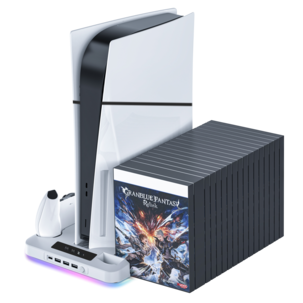 Exibel 4-i-1-stativ med kjøling for PS5/PS5 Slim