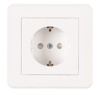 1-osainen uppoasennettava seinäpistorasia Cotech