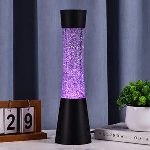 Glitterlampa med RGB-belysning 39 cm