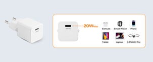 Laddare USB-C PD, 20 W