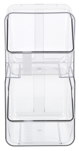 Säilytyslaatikko 2 kerrosta, läpinäkyvä