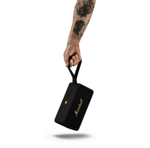 Marshall Middleton bärbar högtalare, svart/mässing