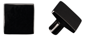 Kvadratisk knopp, svart nickel