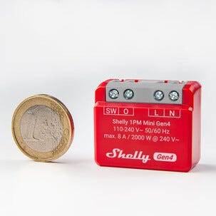 Shelly 1PM Mini Gen4 smartrelé med energimåling