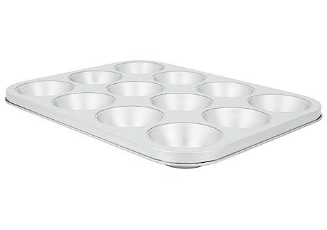 Muffinsplåt 12 st, rostfritt stål, 37 x 28 cm