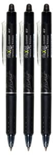 Pilot Frixion Clicker kulspetspenna svart, 3-pack