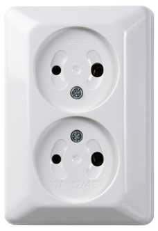 Elko RS 2-veis utenpåliggende stikkontakt 14/48 V