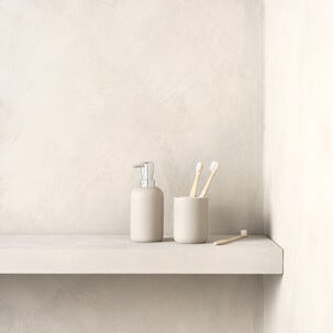 Såpedispenser, beige