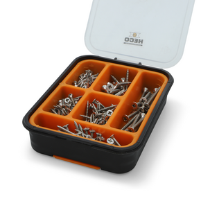 Heco rostfri A2 träskruv i sortimentslåda, 190 delar