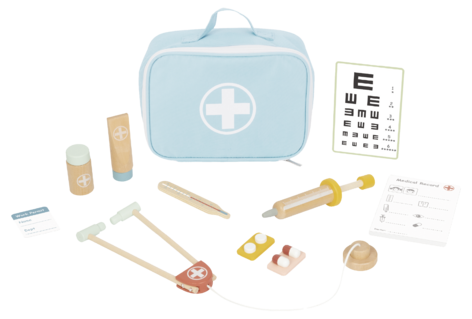 Doktorsväska för barn, 11 delar, från 3 år