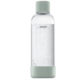 Mysoda flaske til kullsyremaskin 1 l, plast, 2-pakning