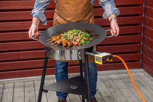 Hällmark Muurinpohjapannu 58 cm kaasupoltin ja jalusta