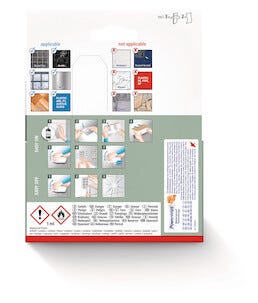 Tesa Baboo självhäftande hylla med lock i bambu, vit