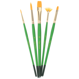 Wagner penslar akryl och akvarell syntetfiber 5-pack