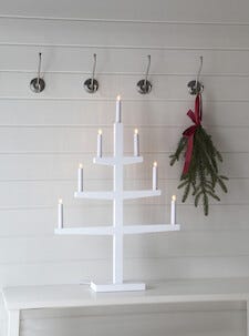 Star Trading Tripp adventsljusstake, vit