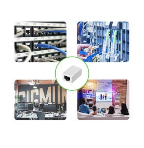 Skarvdon RJ45 hona-hona guldpläterad