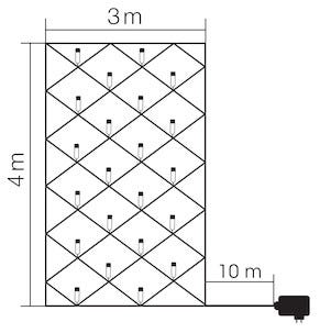 Northlight lysnett 3 x 4 meter 320 LED