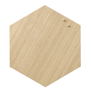 Magneettinen taulu, kuusikulmio tammi, 42 cm