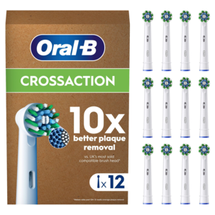 Oral-B Pro Cross Action børstehoder, hvit