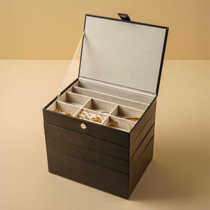 Smyckesbricka, smyckesförvaring herr, stapelbar