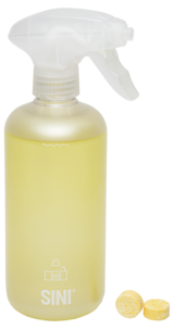 Sini kjøkkenrengjøring sprayflaske og 2 tabs, startsett