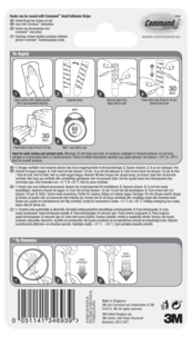 Command självhäftande minikrokar transparenta, 6-pack