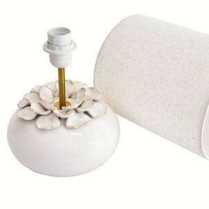 Northlight Minna bordslampa blomma, beige, 43 cm