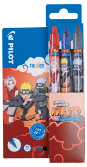 Pilot FriXion Naruto Shippuden Mustekynä, 3 kpl