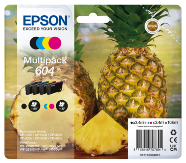 Epson 604 Ananas Mustekasetti, monipakkaus