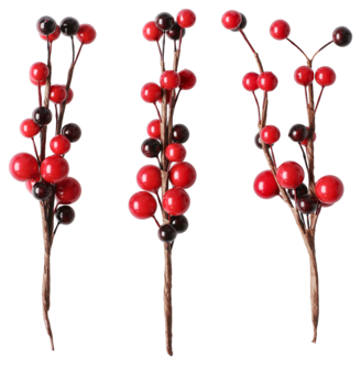 Dekorationskvistar med bär, 3-pack