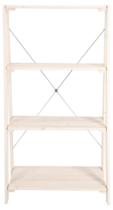 Blomhylla fyra hyllplan, vitlaserad