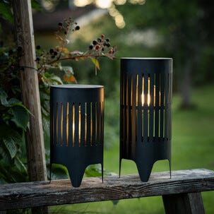 Solcellslykta utomhus, svart metall, Northlight