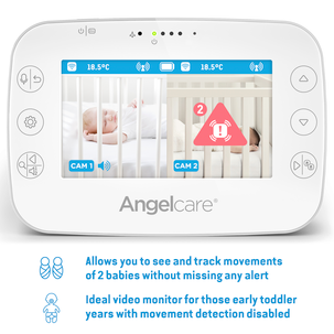Babyvakt med rörelsemonitor och video, Angelcare AC327